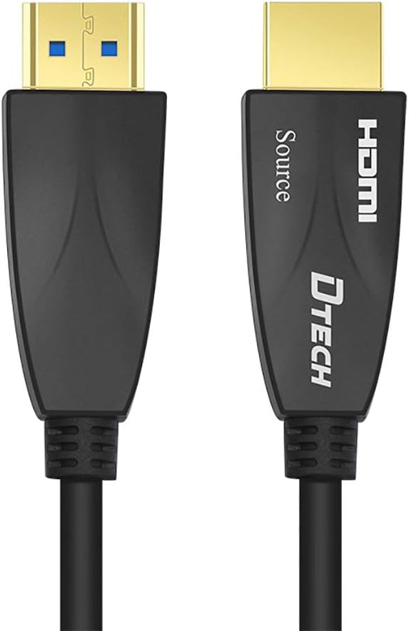 10 Meter Fiber Optic HDMI Cable 4K 60Hz 18Gbps HDR High Speed in-Wall Rated Black I9421