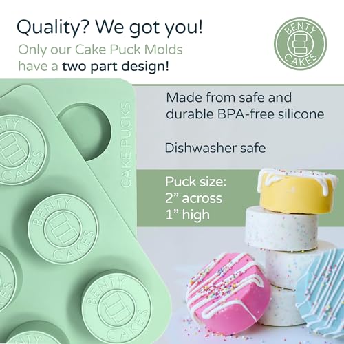 Green BPA Free Silicone Cake Mold Set with Tray and Scraper E676