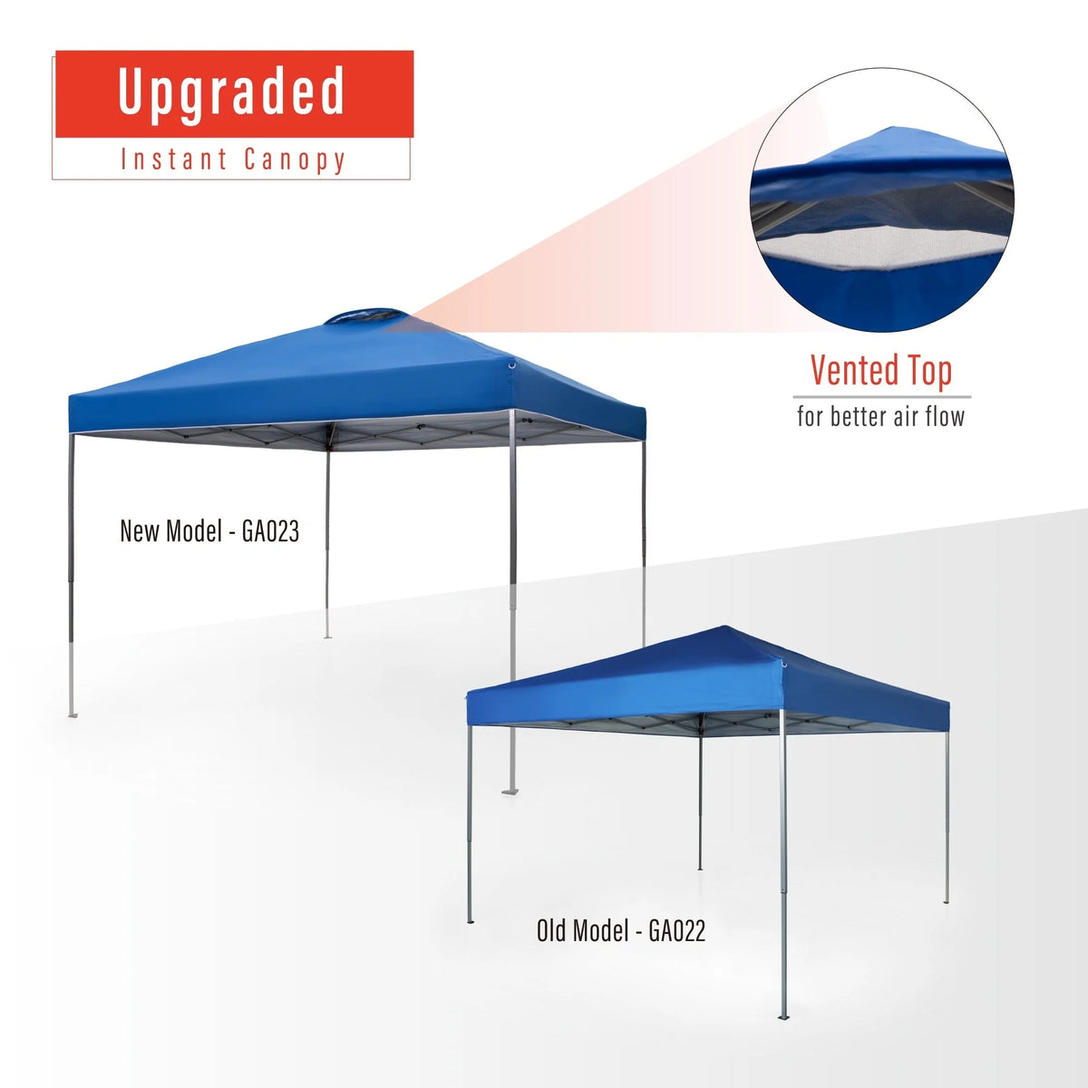 10' x 10' Blue Pop Up Canopy Tent with Wheeled Bag S879291