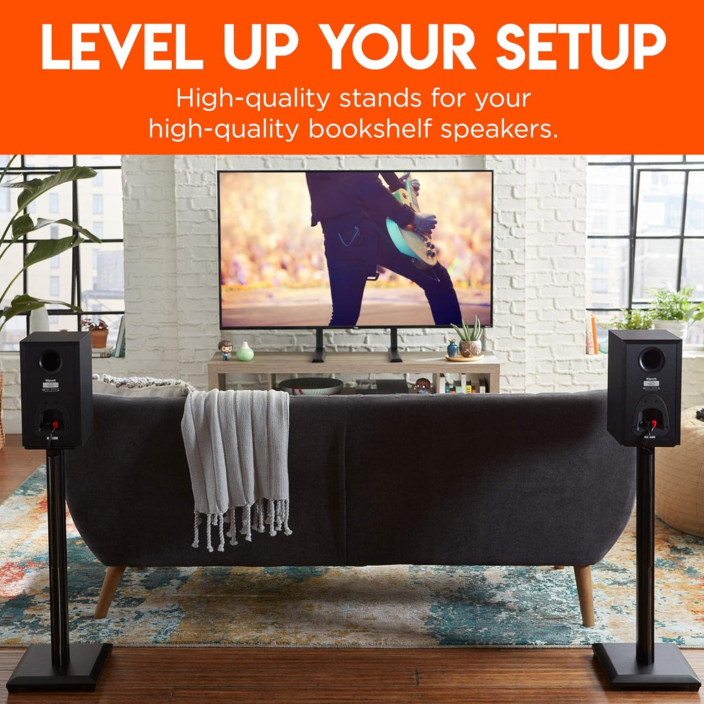Universal Floor Speaker Stands with Sound Iso Pads & Carpet Spikes Y91842