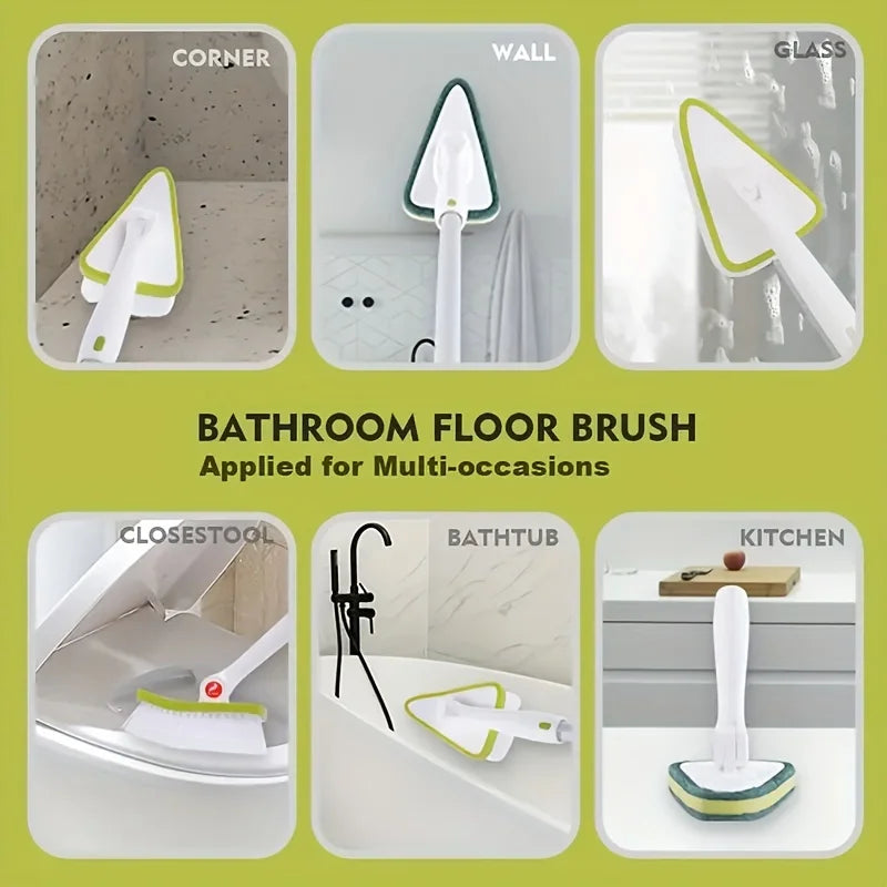 2 In 1 Cleaning Brush Tub And Tile Scrubber Brush Sponge With Extendable Long Lightweight Handle Detachable Stiff Bristl G345
