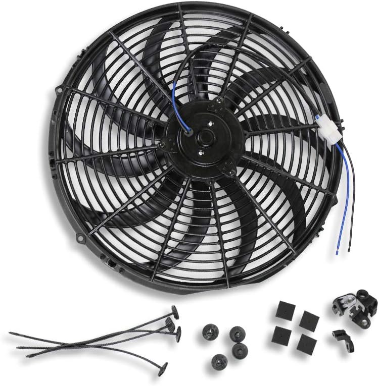 16" Heavy Duty Radiator Electric Fan 3000 Cfm Reversible Pack of 2 B536