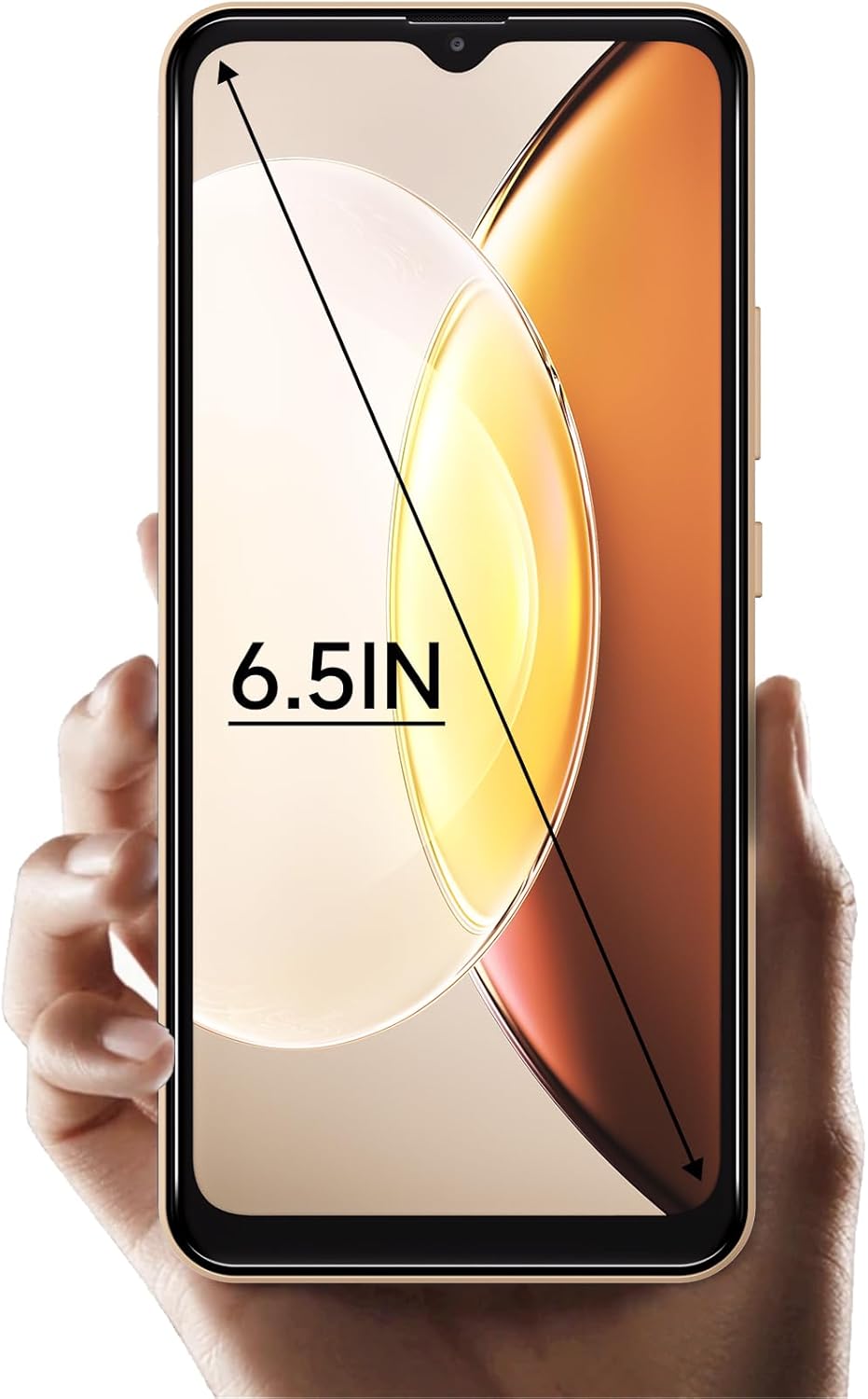 Gold 4G LTE Unlocked Cell Phone 6.5" HD+ Screen 4000mAh Android 10 Smartphone 16MP Dual SIM H67495