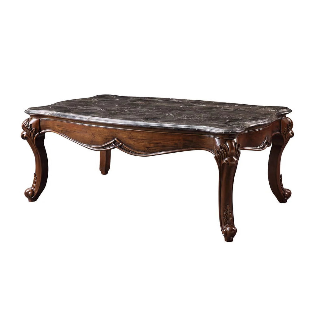 Contemporary Marble and Cherry Coffee Table G17033