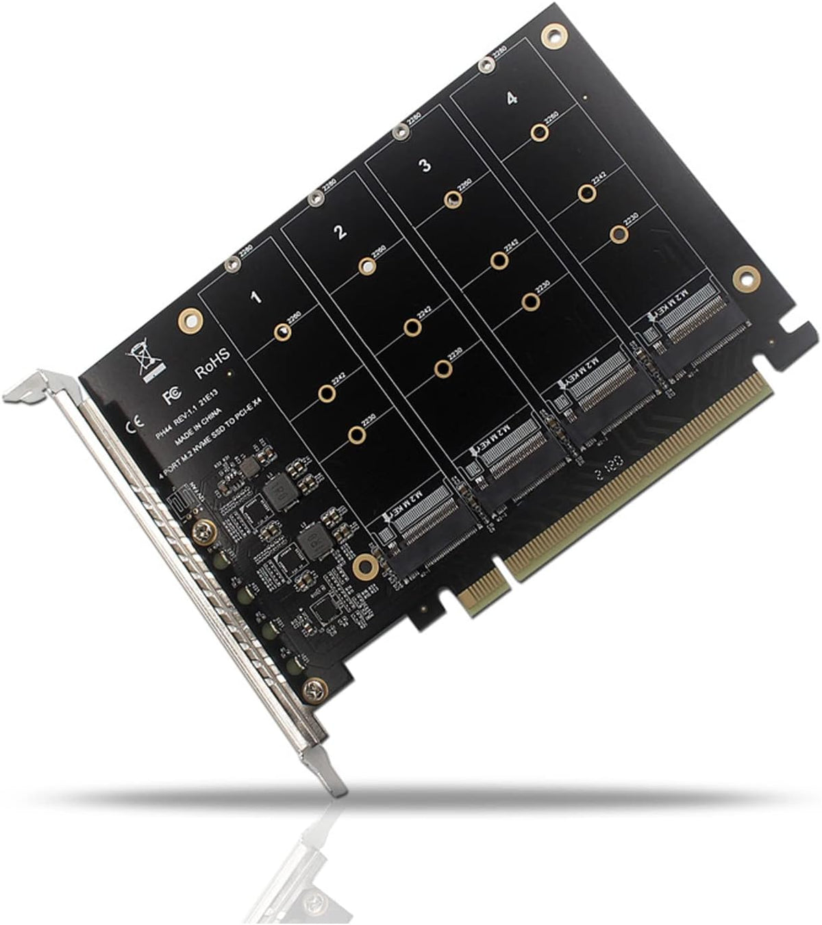 4 Port NVMe to PCIe X16 Adapter Expansion Card Pack of 2 V13281