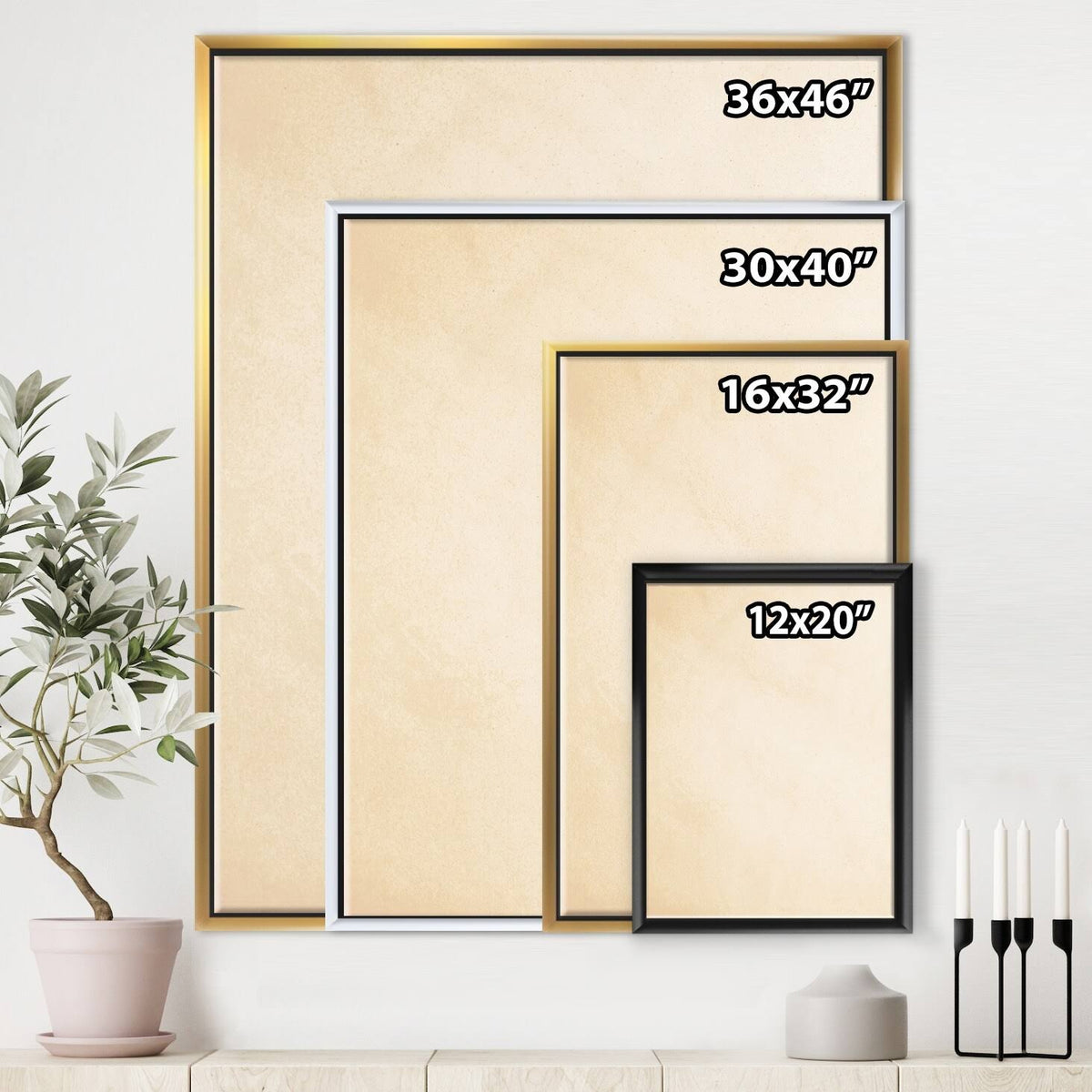 Orange Framed Canvas A318399