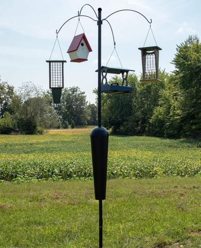Bird Feeder Pole System with 4 Hanging Stations P164158