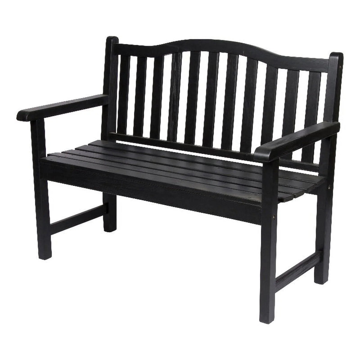 Black Cedar Wood Patio Bench R360466