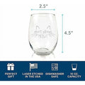 Cat Lover Stemless Wine Glass R2736