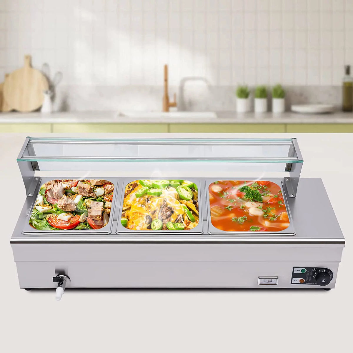 3 Pans 1200W Food Warmer T908