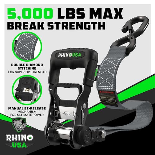 Heavy Duty Ratchet Straps 4-Pack Black P795