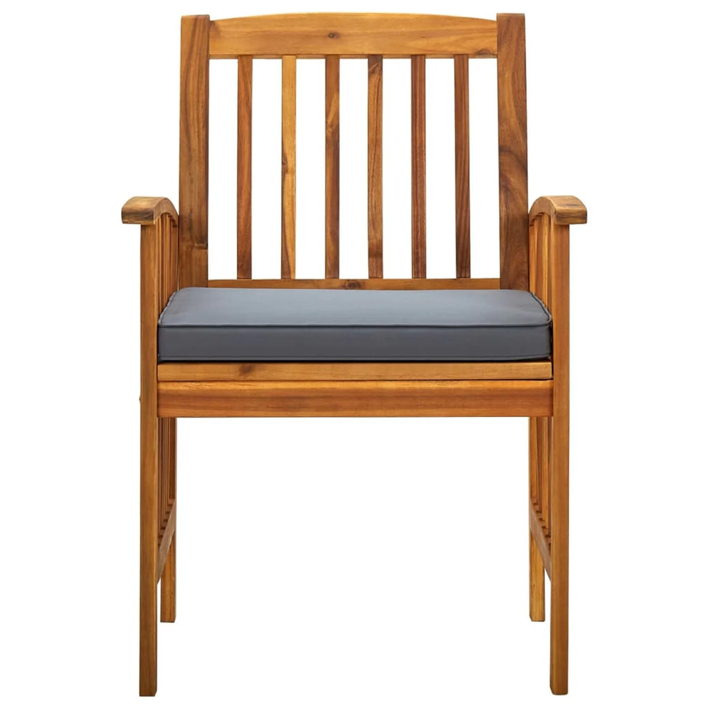 Garden Dining Chairs 2 pcs with Cushions Acacia Wood S676