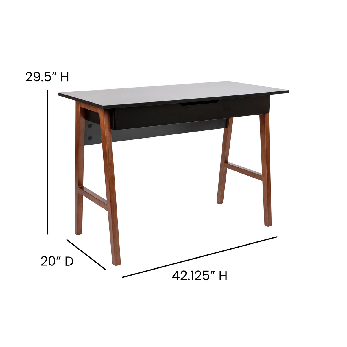 42" Writing Desk with Storage Drawer Z914739