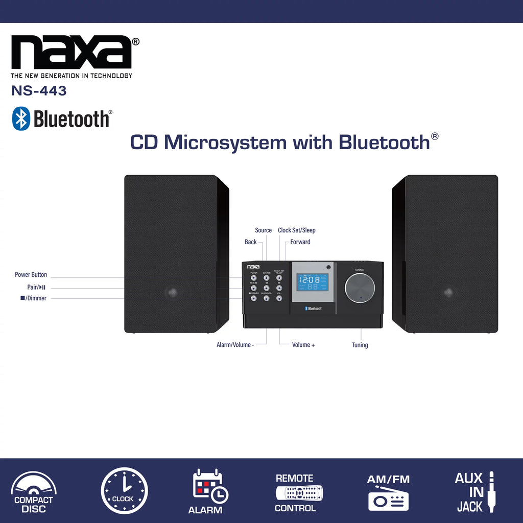 Black Bluetooth CD Microsystem Q4511