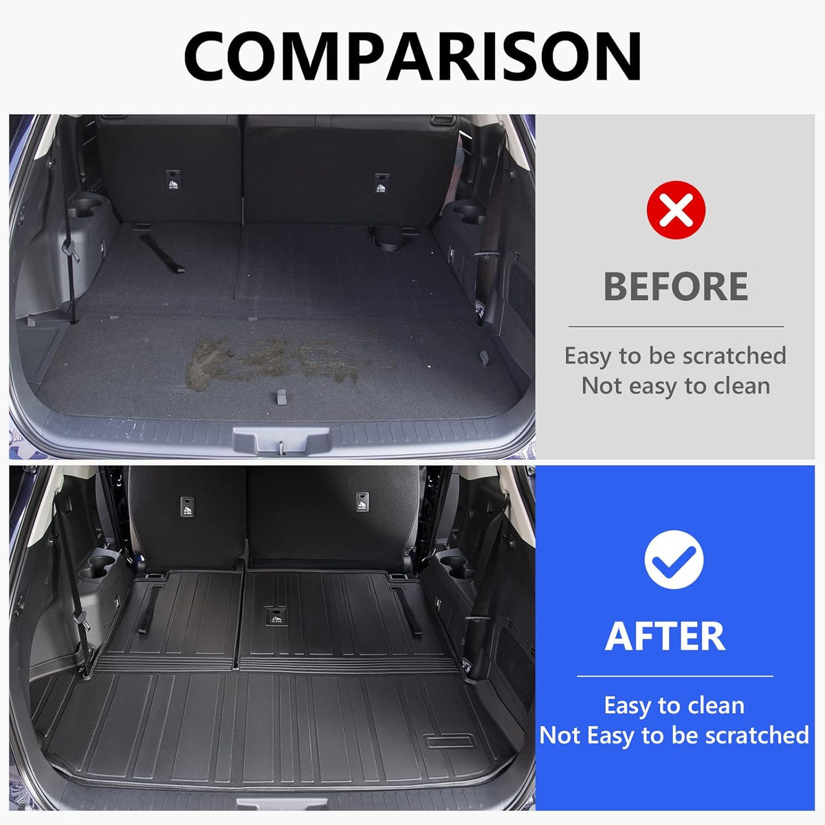 All Weather TPE Cargo Mat Trunk Liner Pack of 2 I281301
