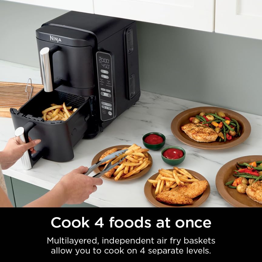 8 QT DoubleStack 2-Basket Air Fryer, Black C70949