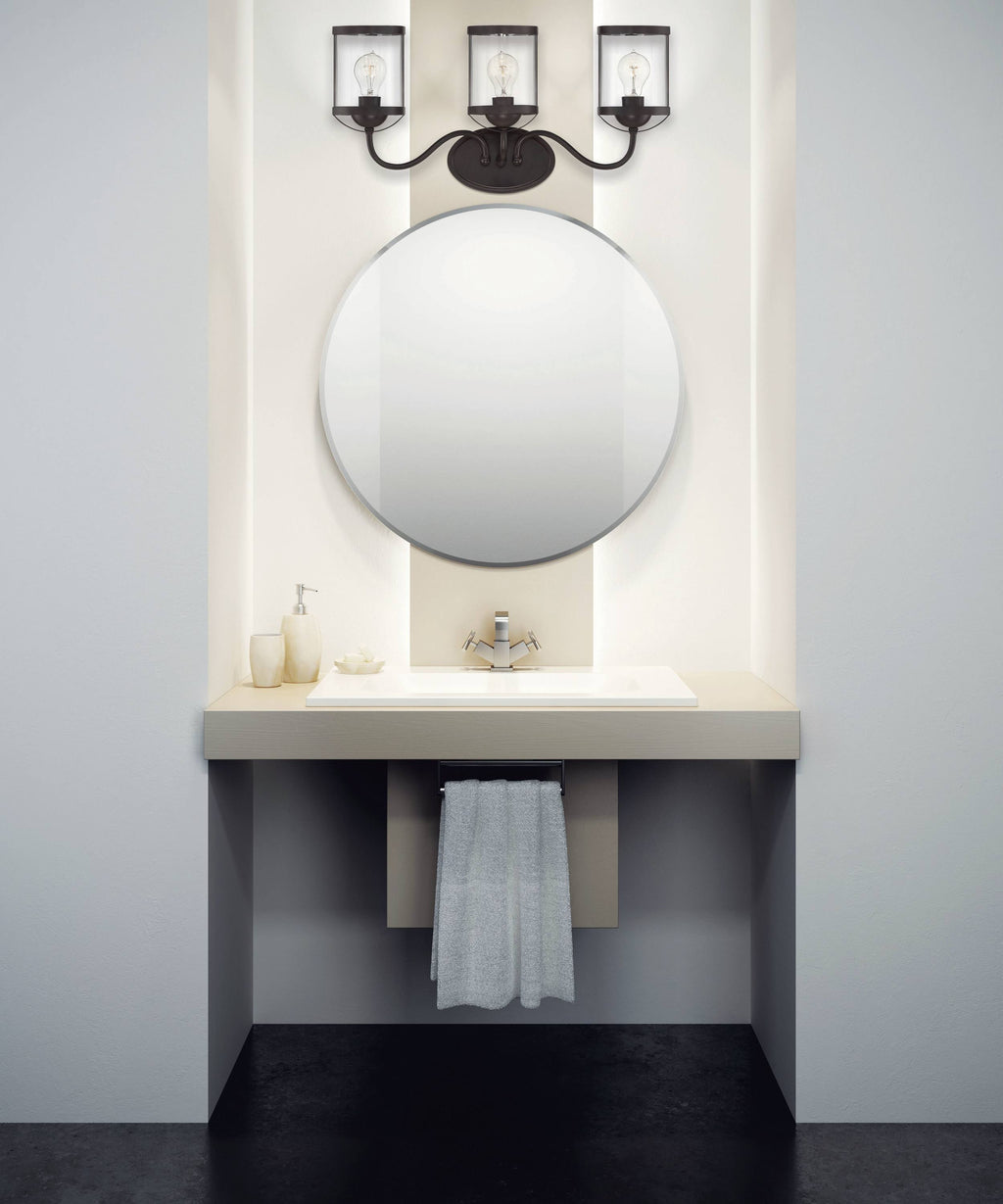English Bronze 3 Light Bath Bar C501