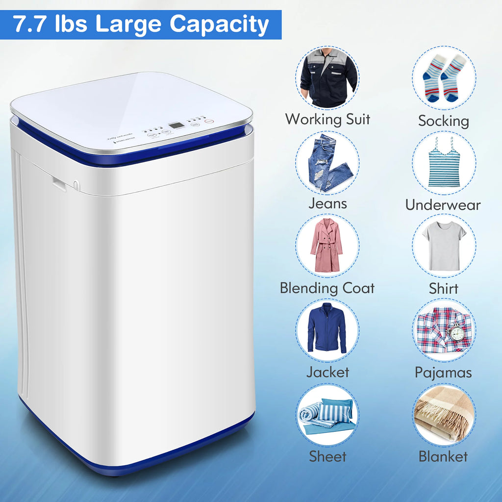 7.7 lbs Compact Full Automatic Washing Machine T278985
