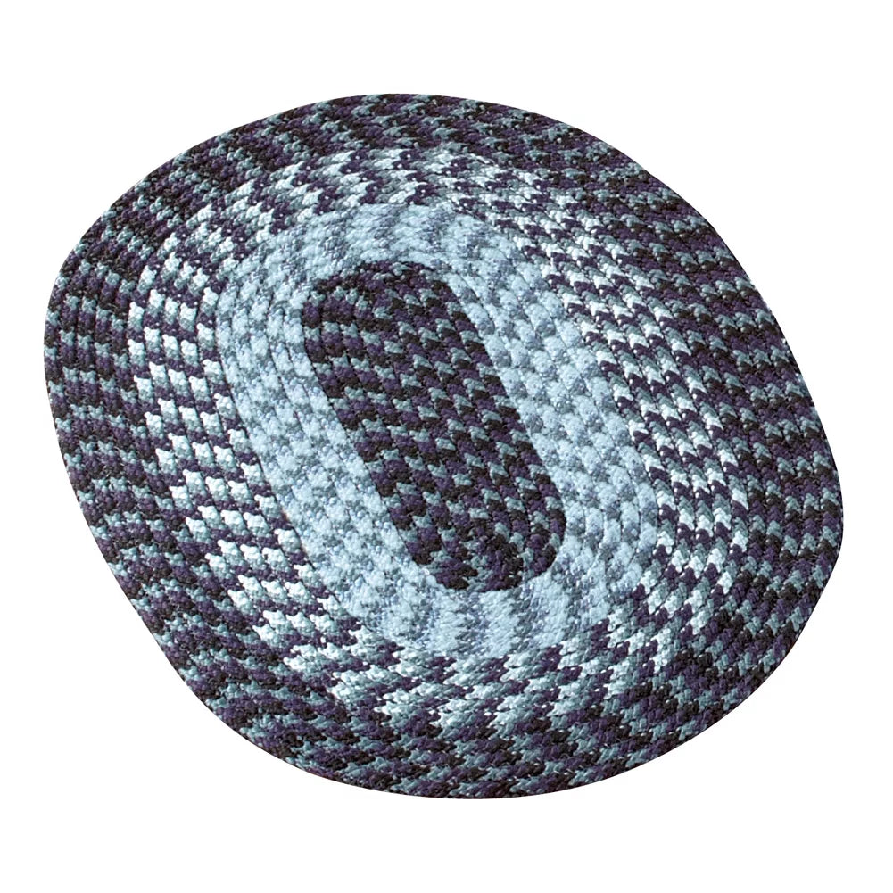 Navy 30"X50" Braided Accent Rug Z17435