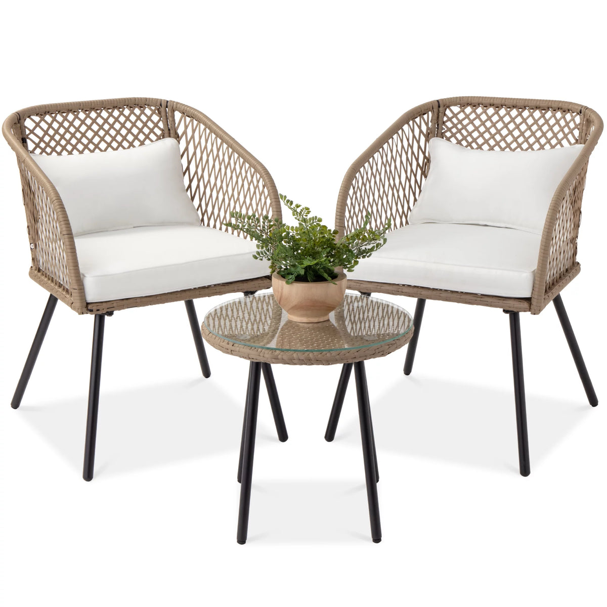 3-Piece Outdoor Wicker Bistro Set N3516