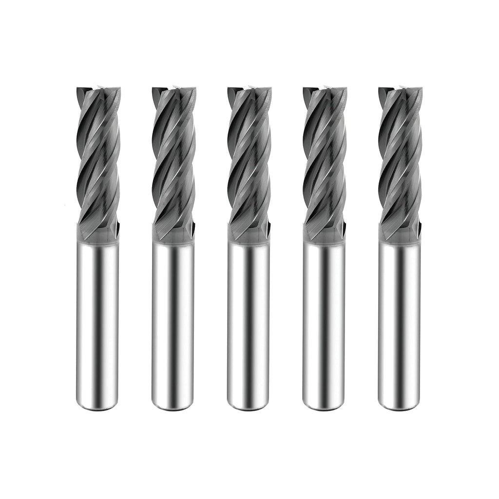 Carbide Square End Mill 4 Flute 5 Pieces 3/8 S8941