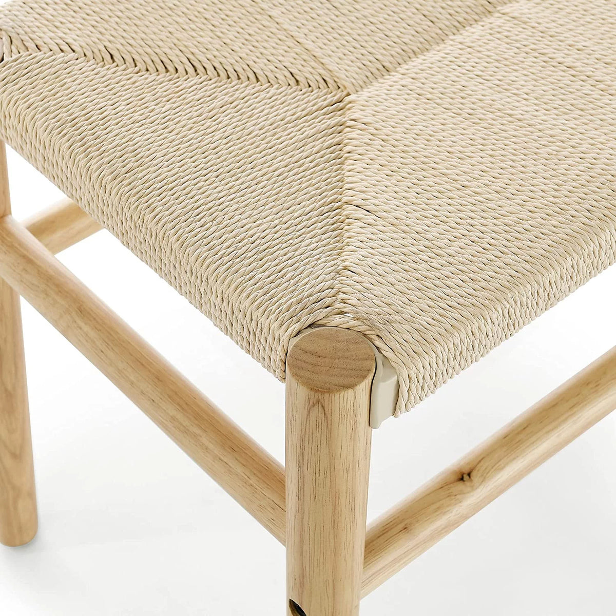 Indoor Entryway Bench with Paper Cord Ottoman S53797