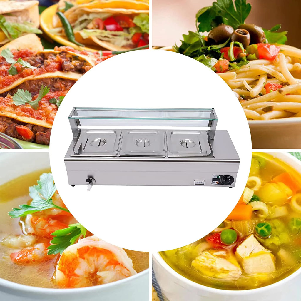 3 Pans 1200W Food Warmer T908