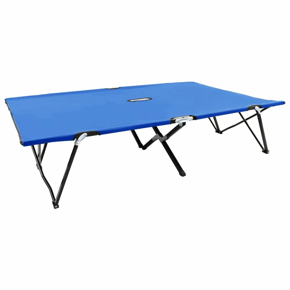 Blue Folding Fabric Steel Frame Camping Cot E538459