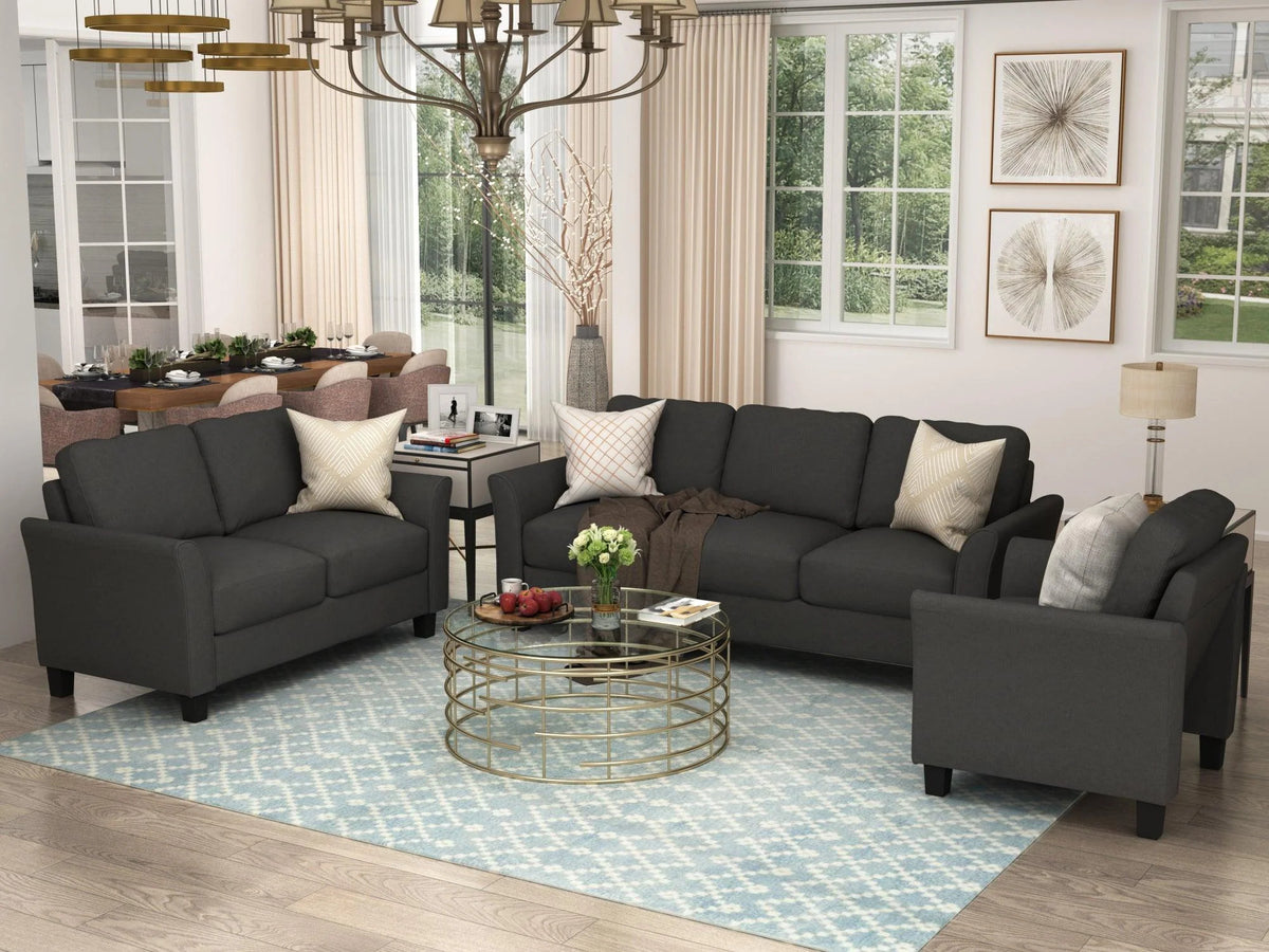 3 Pieces Polyester-blend Sofa Set H31317