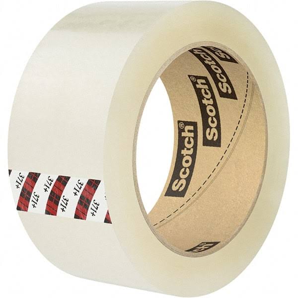 3M Carton Sealing Tape, 48mm W, Clear, PK6, 2 in E653877