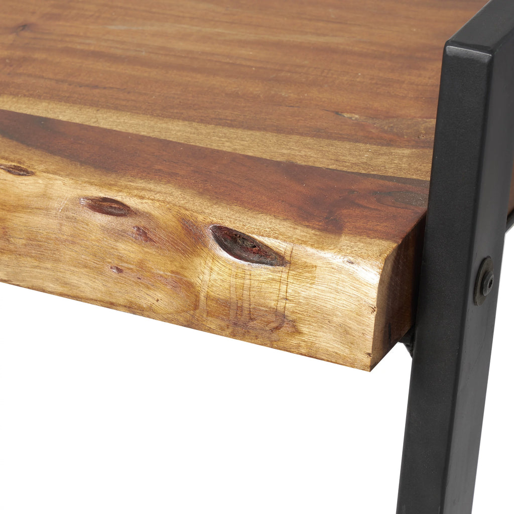 Wood Live Edge Top Bench C702845