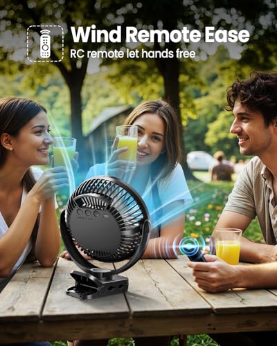 24000mAh 8-inch Portable Rechargeable Clip on Fan Q755
