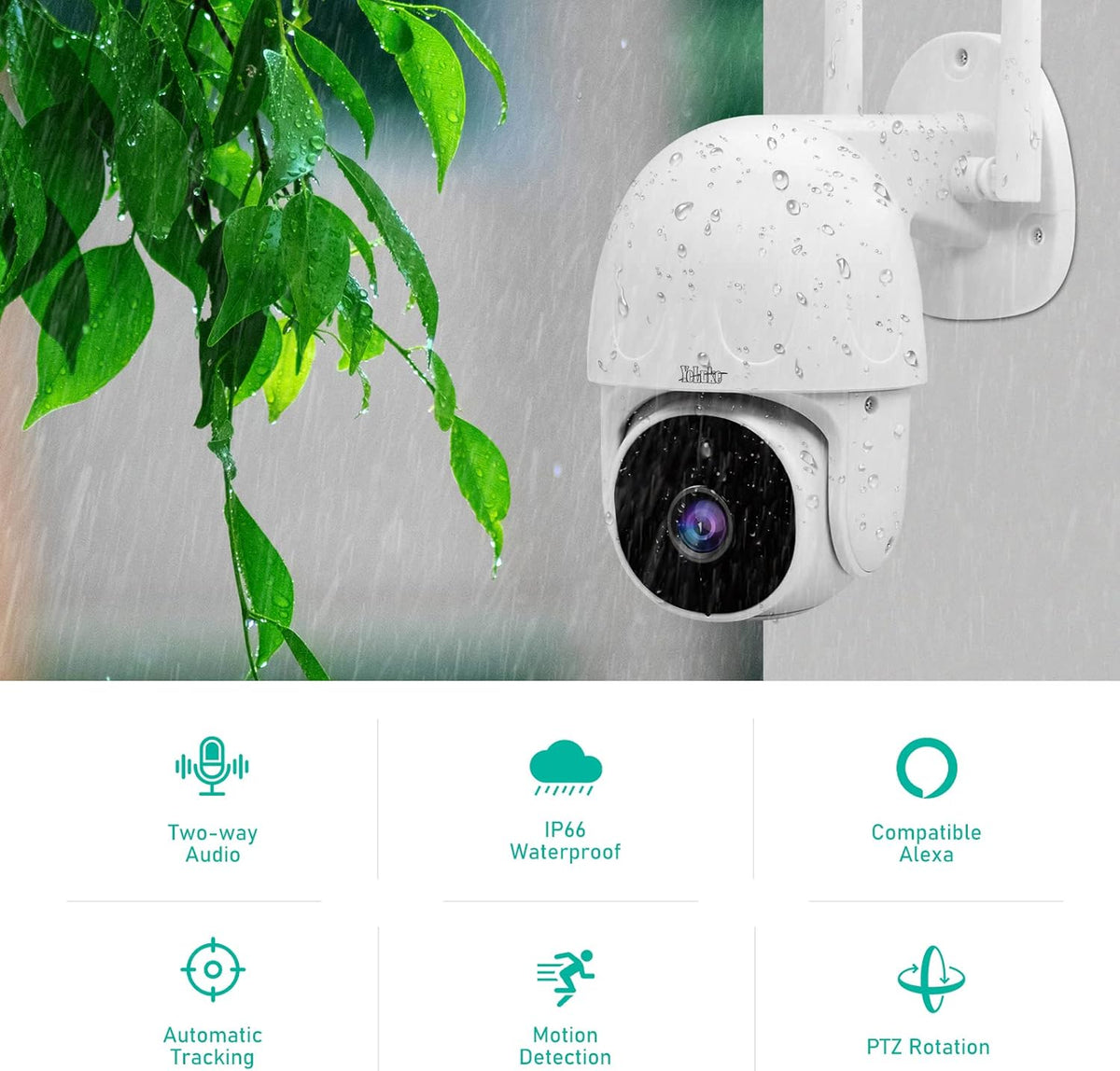 1080P WiFi Security Camera Outdoor with Night Vision Y578