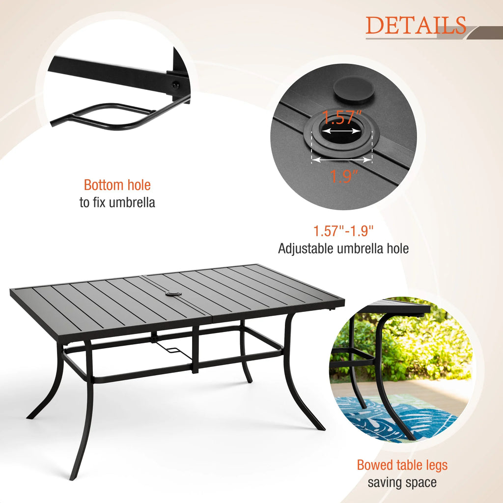 7 Pieces Wicker Rattan Patio Dining Set U81805