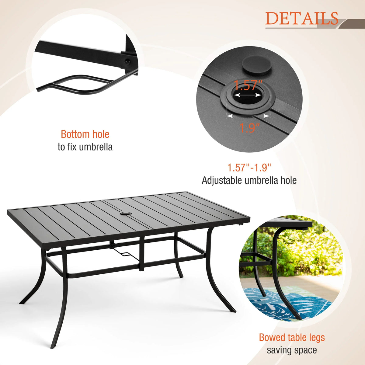 7 Pieces Wicker Rattan Patio Dining Set U81805