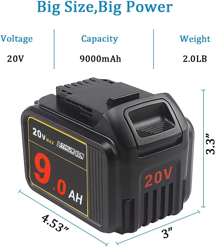 20V 9.0Ah Battery Pack of 2 D375234