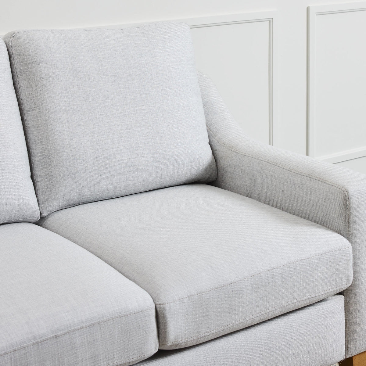 Light Gray Upholstered Loveseat M9203