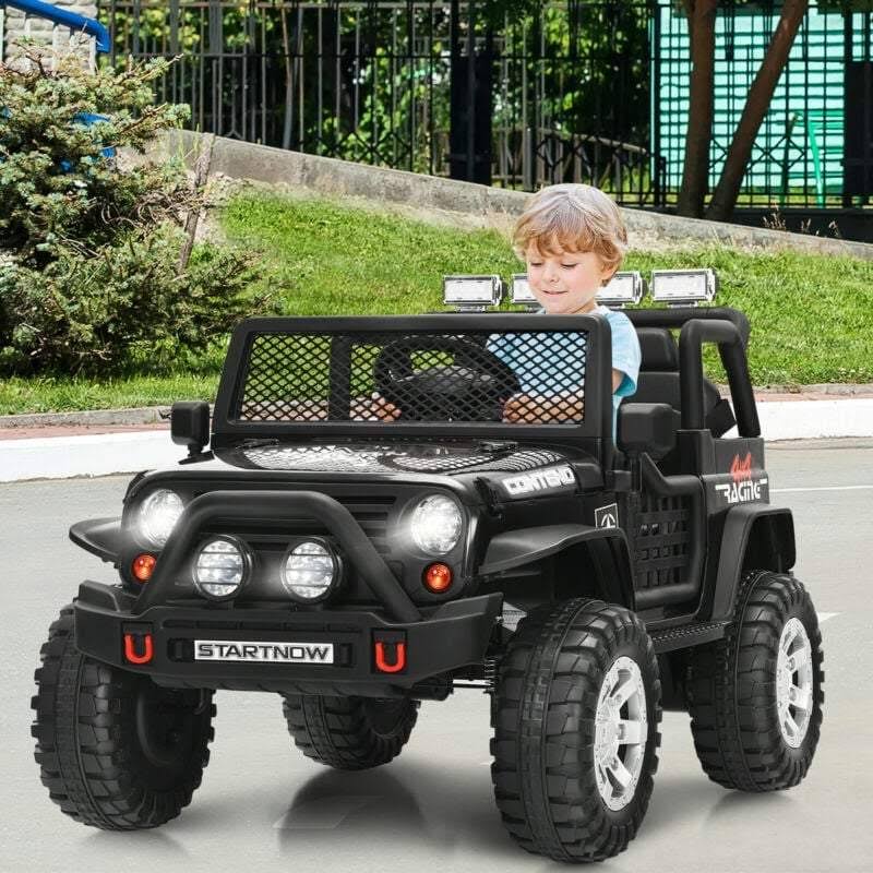 12V Pink Kids Electric Ride on Truck Car with Lights and Music J9378