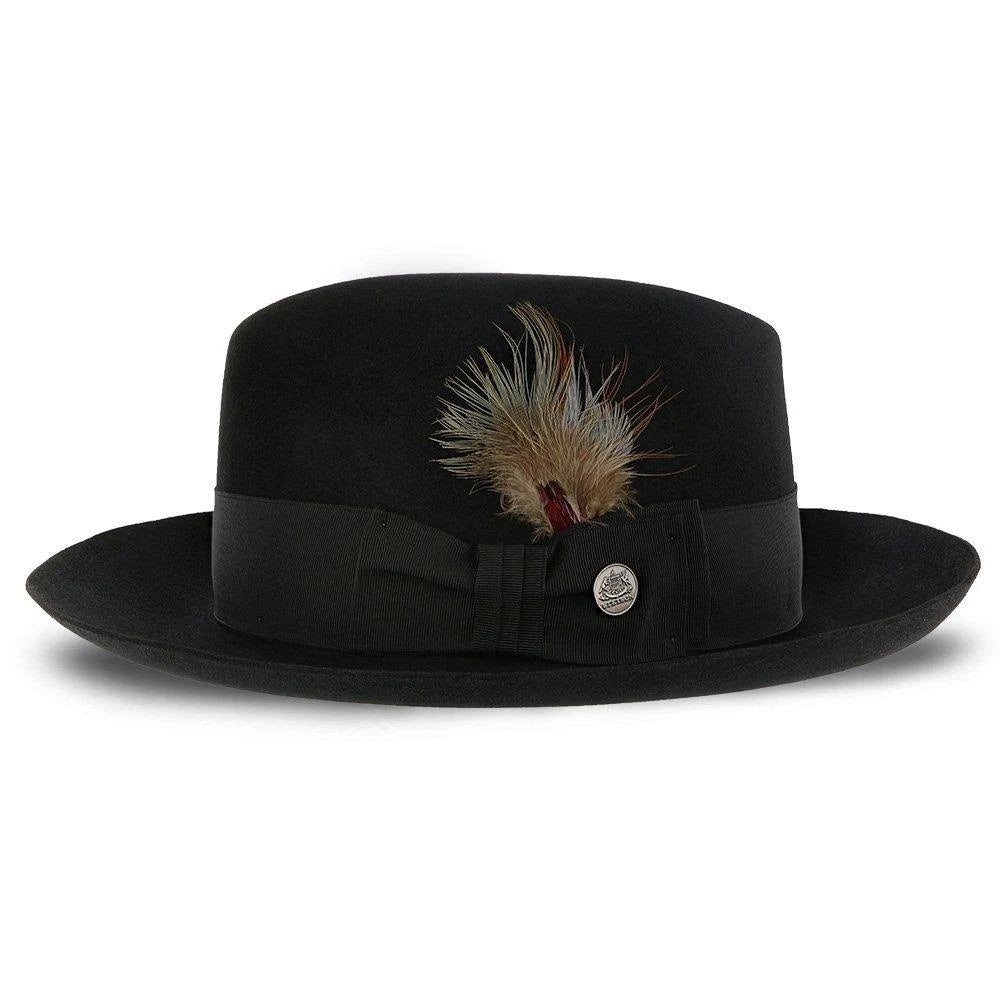 Beaver Fur Felt Fedora Hat Size 7 1/4 Caribou W10970