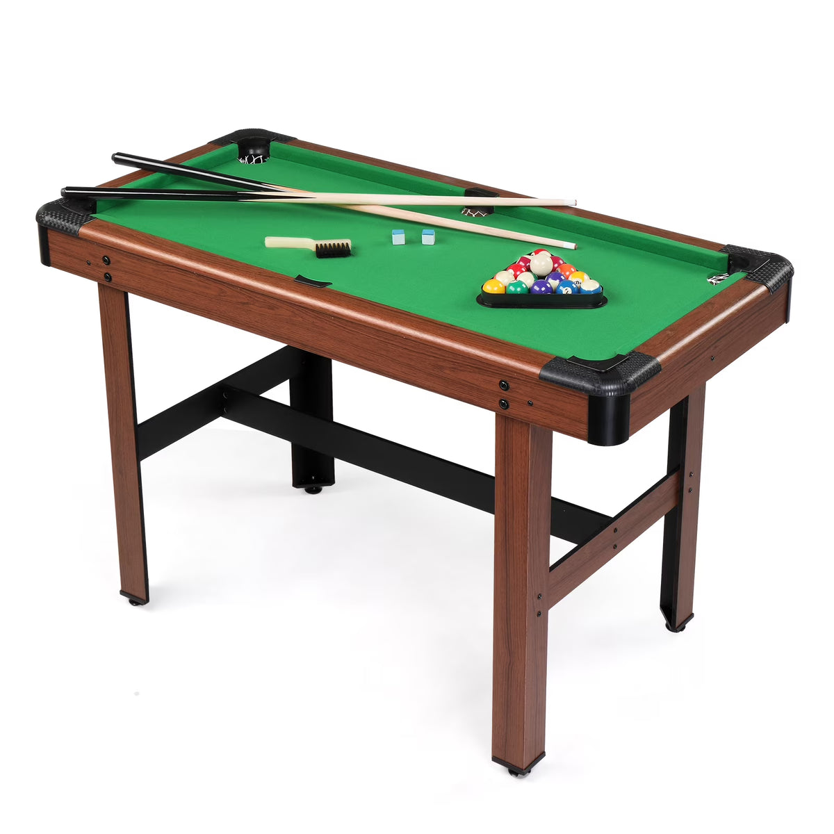 48" Mini Billiard Table with Balls, Cues, Chalk, Brush and Triangle P251039