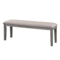 Gray Fabric Upholstered Wooden Bench Q885385
