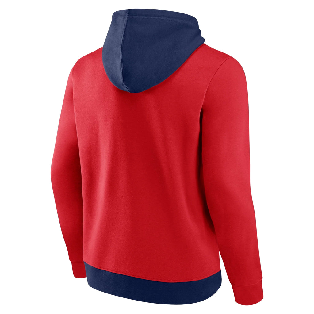 Men's Navy Red Pullover Hoodie H618