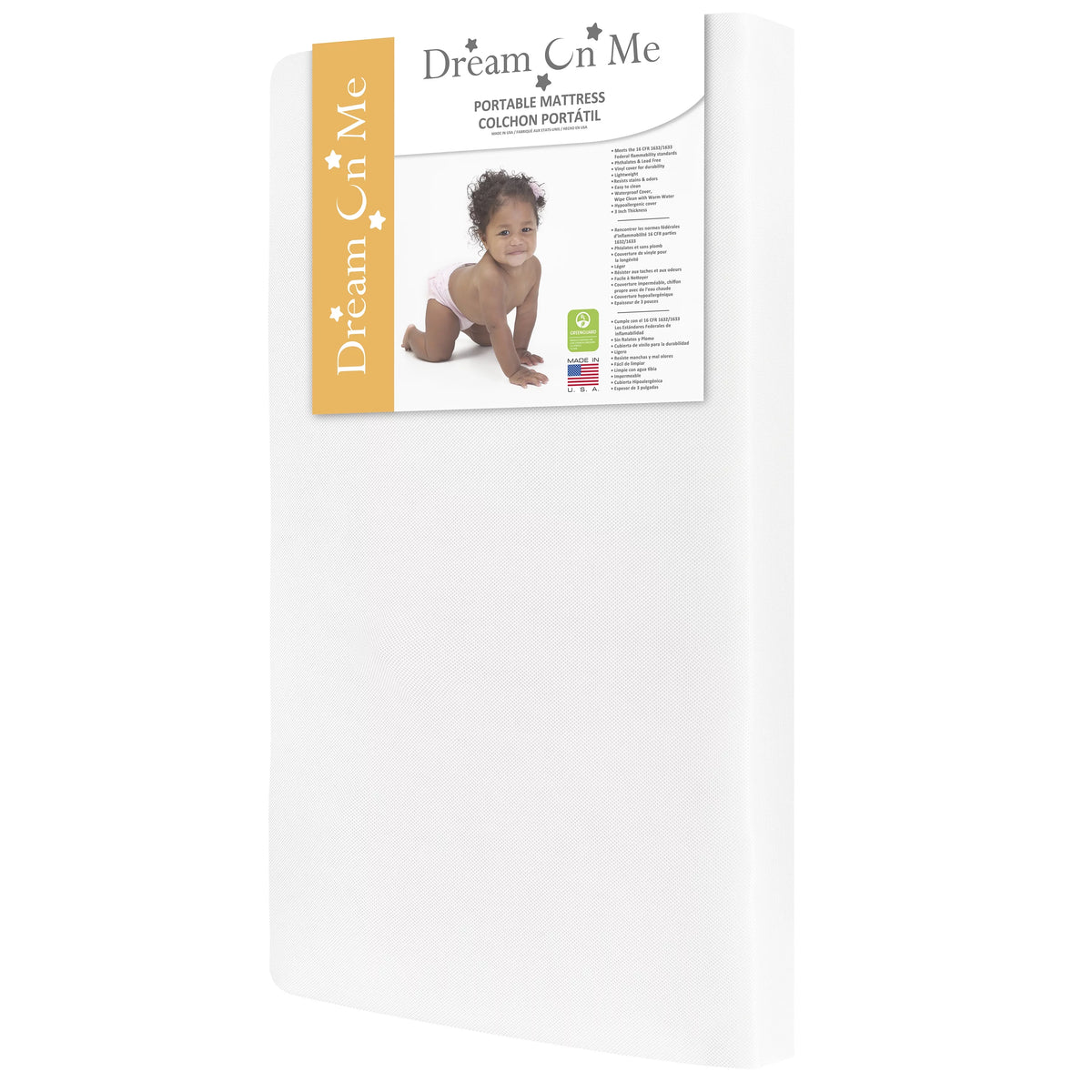 2-In-1 Breathable Foam Two-Sided Mini Crib Mattress H37839