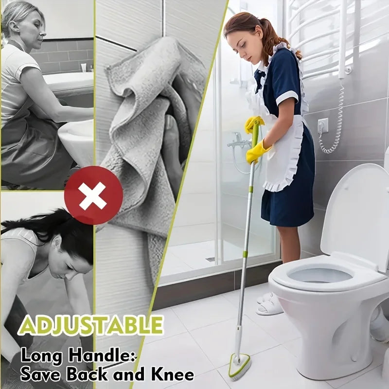 2 In 1 Cleaning Brush Tub And Tile Scrubber Brush Sponge With Extendable Long Lightweight Handle Detachable Stiff Bristl G345