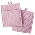 Set of 2 Rose Chambray Potholders V2710