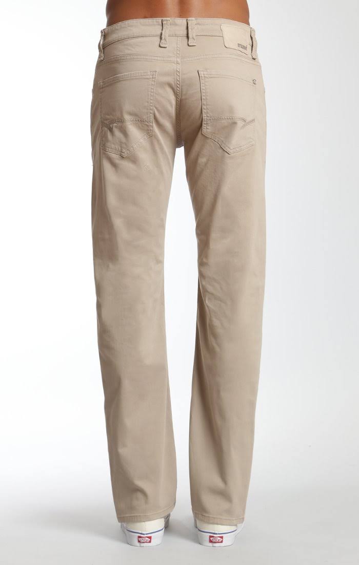 Beige Twill Relaxed Straight Pant W778