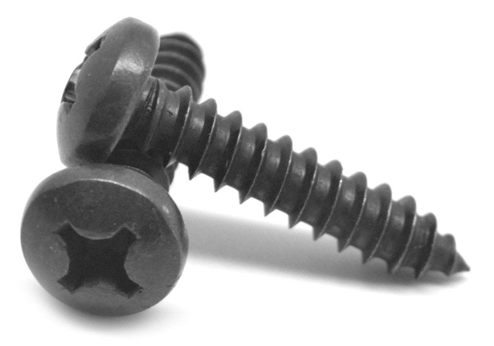 12-11 x 3 Sheet Metal Screw Phillips Pan Head Low Carbon Steel Black Oxide B655719