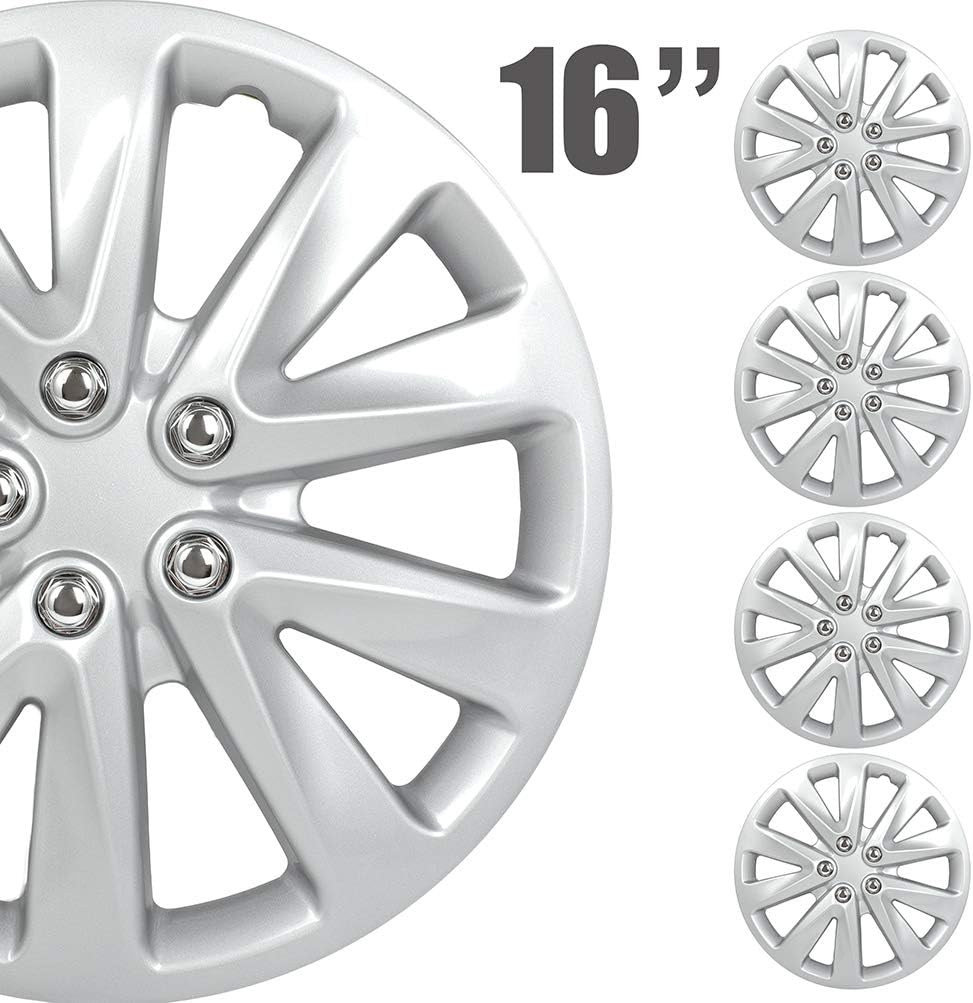 4PC Set 16 inch Silver Hubcap Wheel Cover H702542