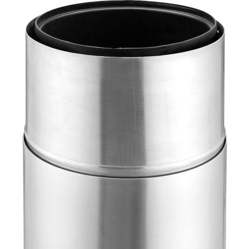 Aluminum Trash Container, Satin Clear, 35 Gallon Capacity Z595