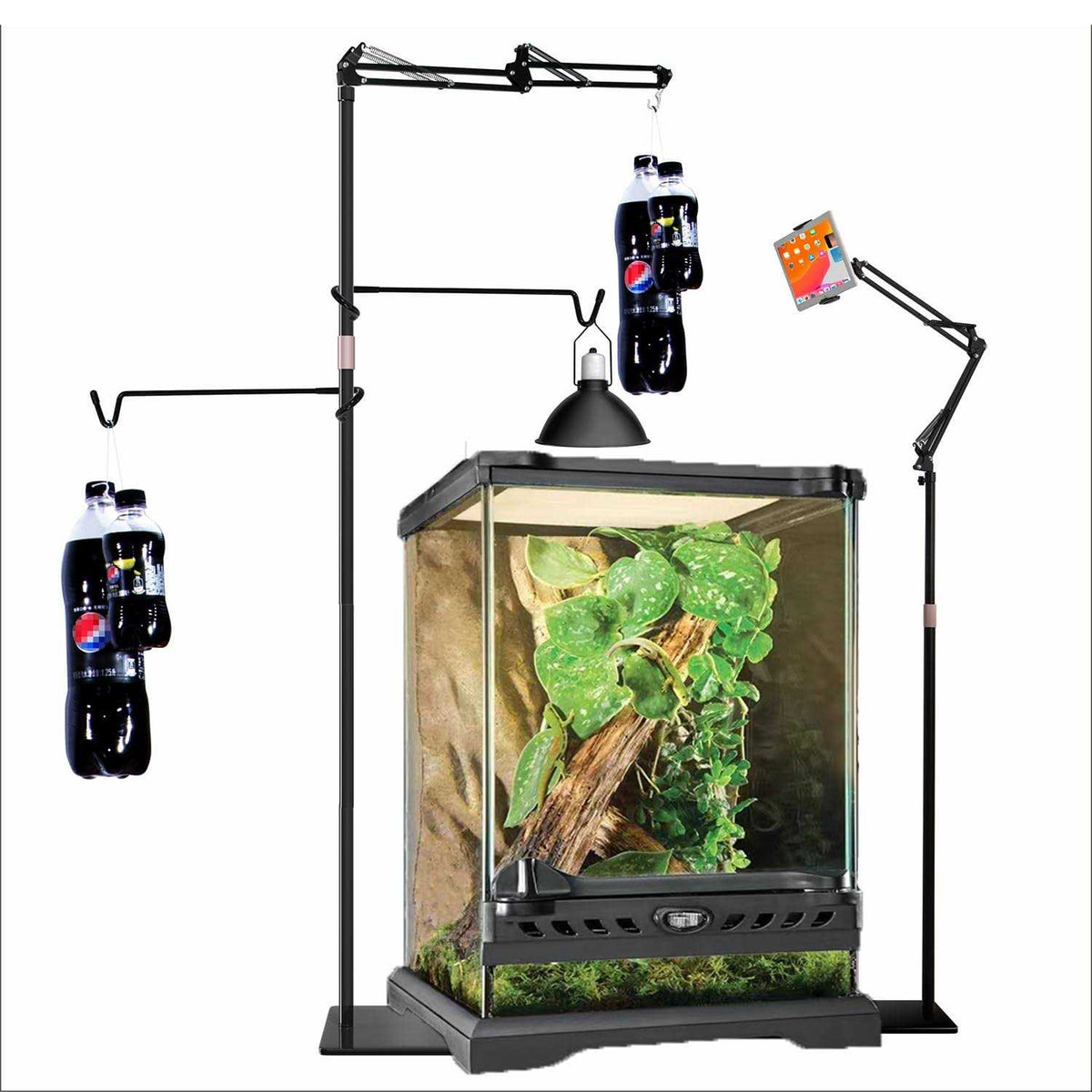 Reptile Dual Lamp Stand with Two Hooks O828618